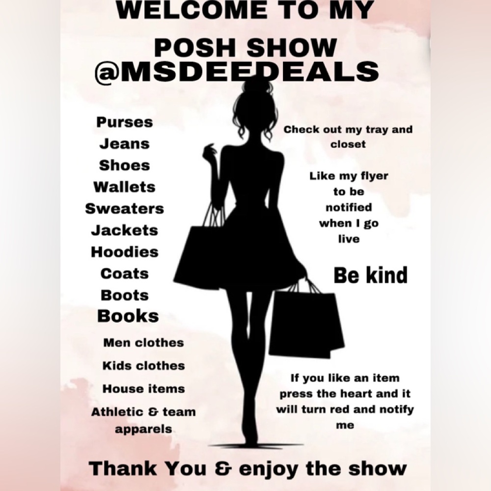 I’M LIVE, COME JOIN MY LOW START JEWELRY AND CLOTHING SHOW RUNNING NOW.
